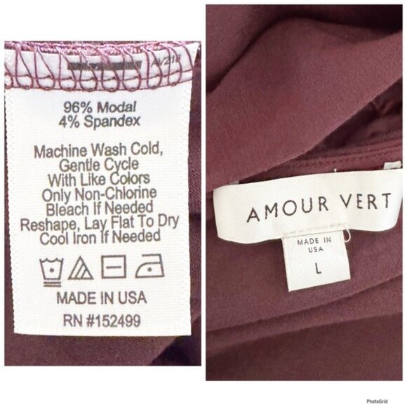 Amour Vert Everly Purple Jumpsuit Wide-Leg Cropped Pants and Self-Tie Belt Large - Picture 10 of 13